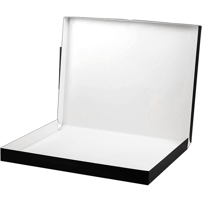 Lineco 16x20 Black Clamshell Archival Folio Storage Box, 1.75" Deep. Acid-Free with Metal Edge. Preserves Picture Longevity, Organize Photos or Documents, Crafts, DIY - Image 2